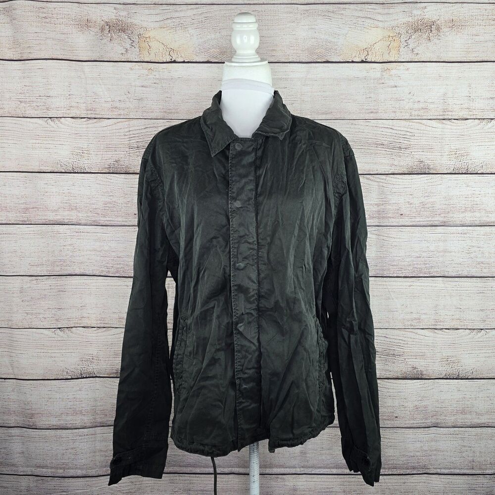 J. Crew Men's Broken In Washed Worn Zip Snap Front Chino Deck Barn Jacket Large